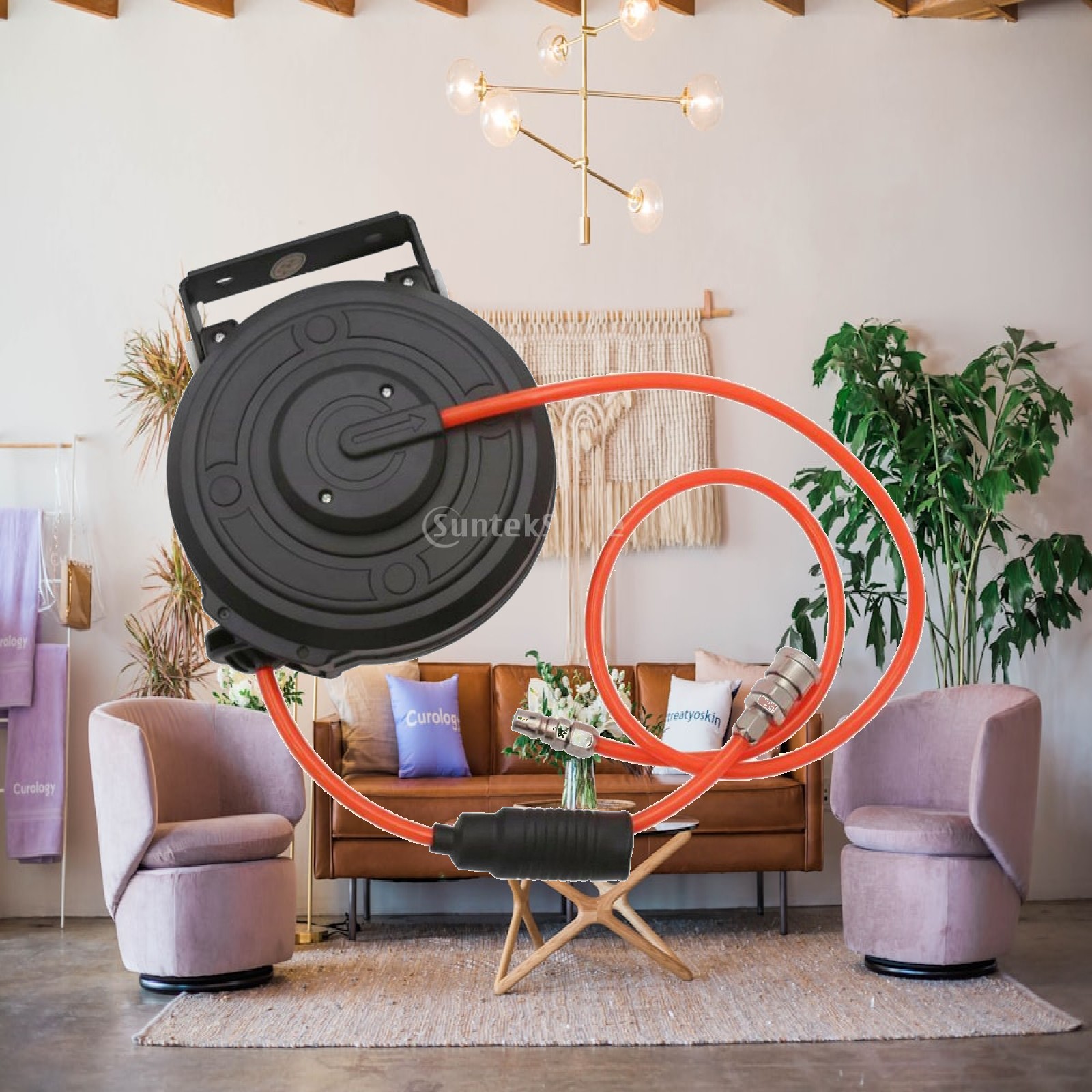 Tools For Garage - สายลมแบบยืดหดได้พร้อมที่เก็บสายแบบติดผนังหมุนได้สำหรับเก็บเครื่องมือในโรงงานและโรงรถ