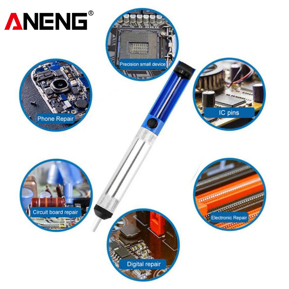 Tools For Electronic Workshop - ปั๊มดูดตะกั่ว ANENG เครื่องมือดูดตะกั่วสำหรับงานอิเล็กทรอนิกส์ ซ่อมแผงวงจรโทรศัพท์มือถือ งาน DIY
