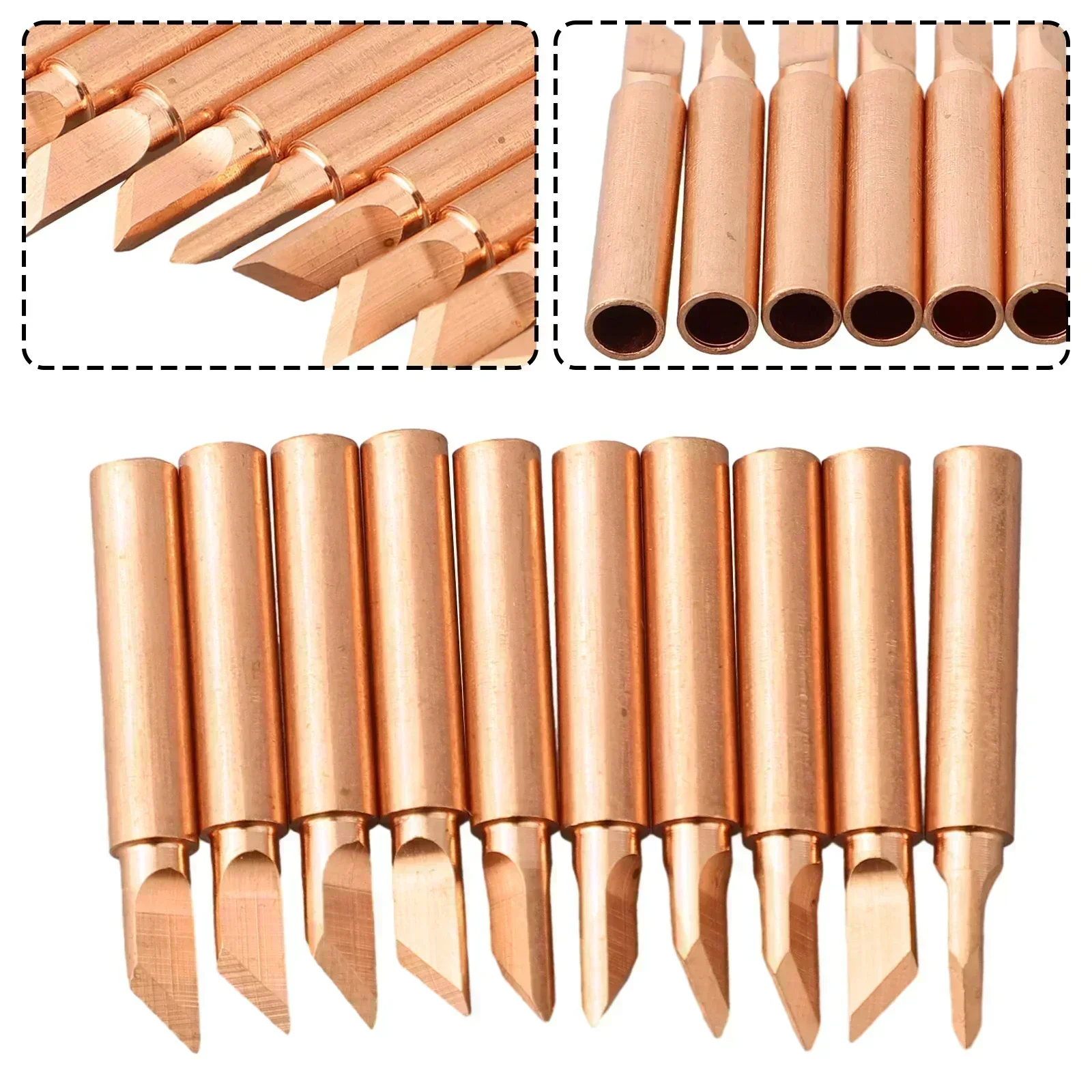Tools For Electronic Workshop - 10 ชิ้น/แพ็คSoldering Iron Tipอเนกประสงค์ทองแดงSoldering Iron Tips