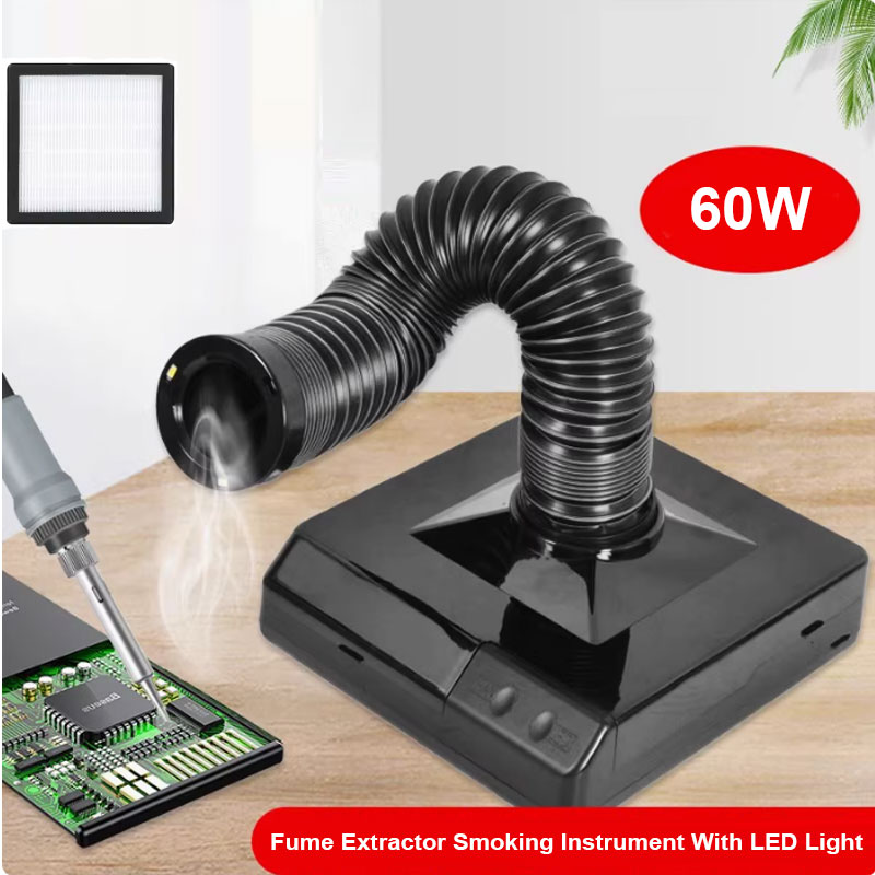 Tools For Electronic Workshop - 60W การประสาน Iron Fume Extractor พร้อมไฟ