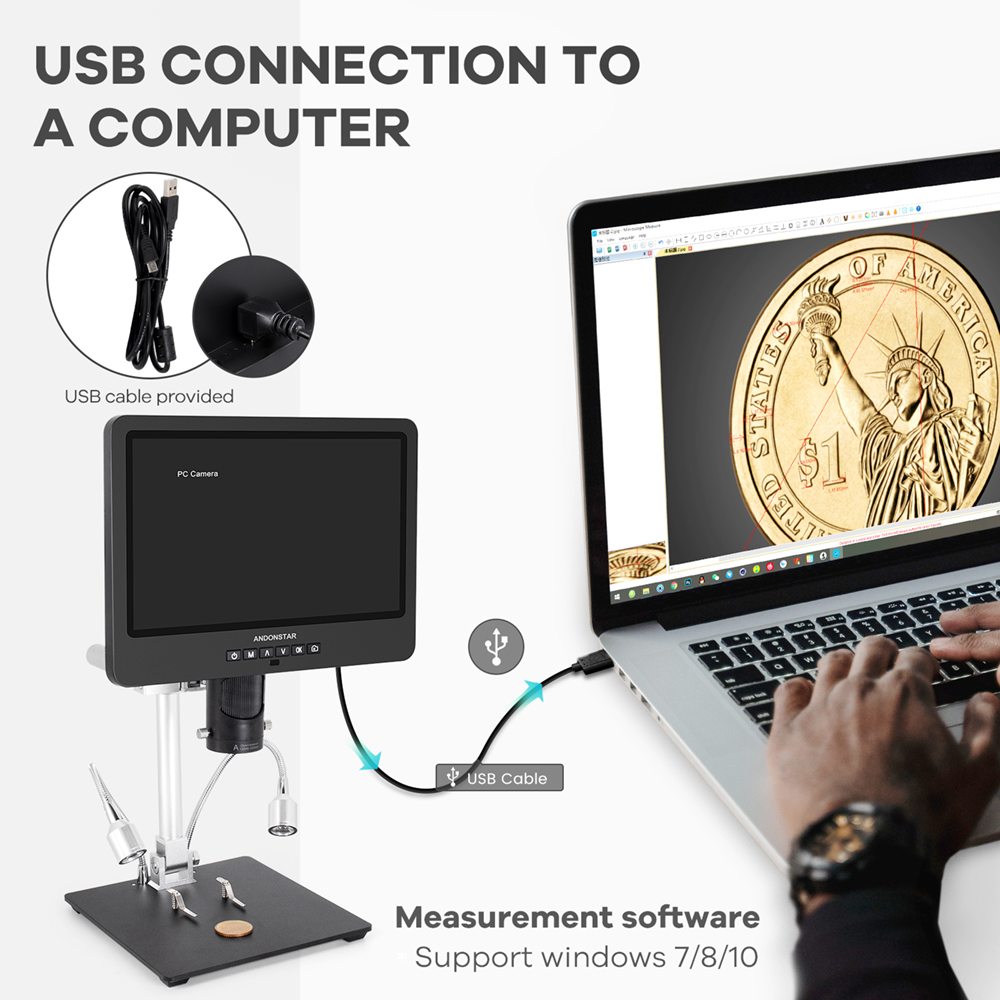 Andonstar Trinocular HDMI USB  - Tools For Electronic Workshop บทวิจารณ์และราคา