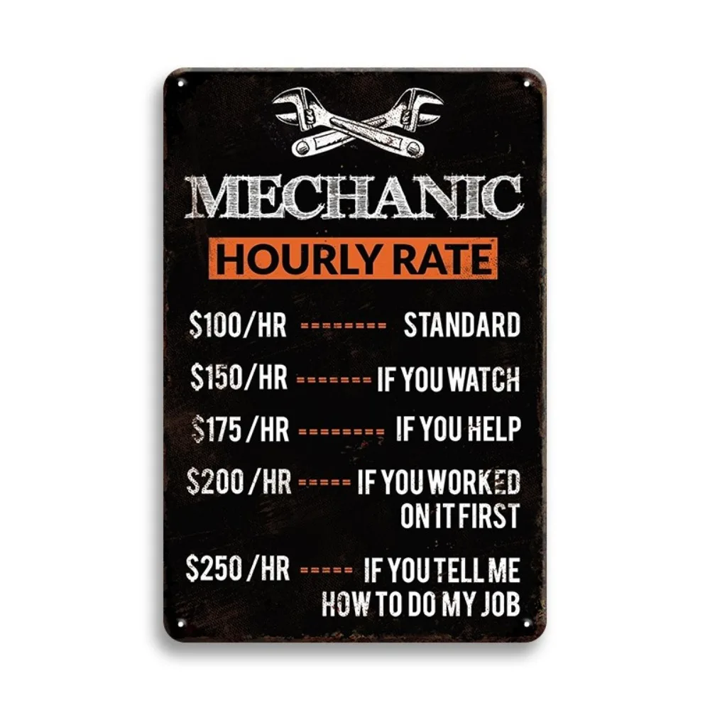 ป้ายโลหะลายช่างยนต์ย้อนยุค พร้ - Workshop Tools Hours บทวิจารณ์และราคา