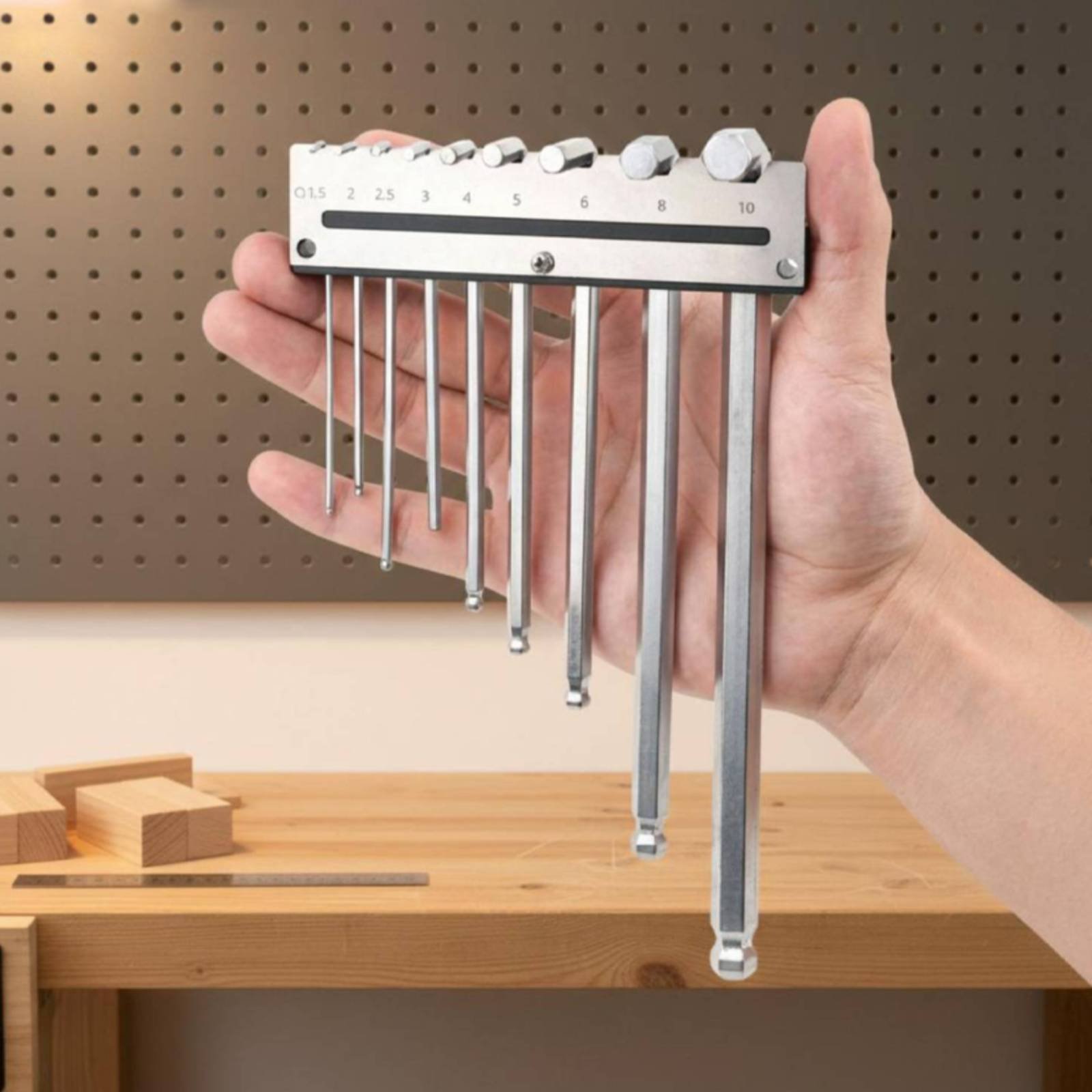 ที่แขวนประแจหกเหลี่ยมแบบติดผนั - Tools In Metal Workshop บทวิจารณ์และราคา