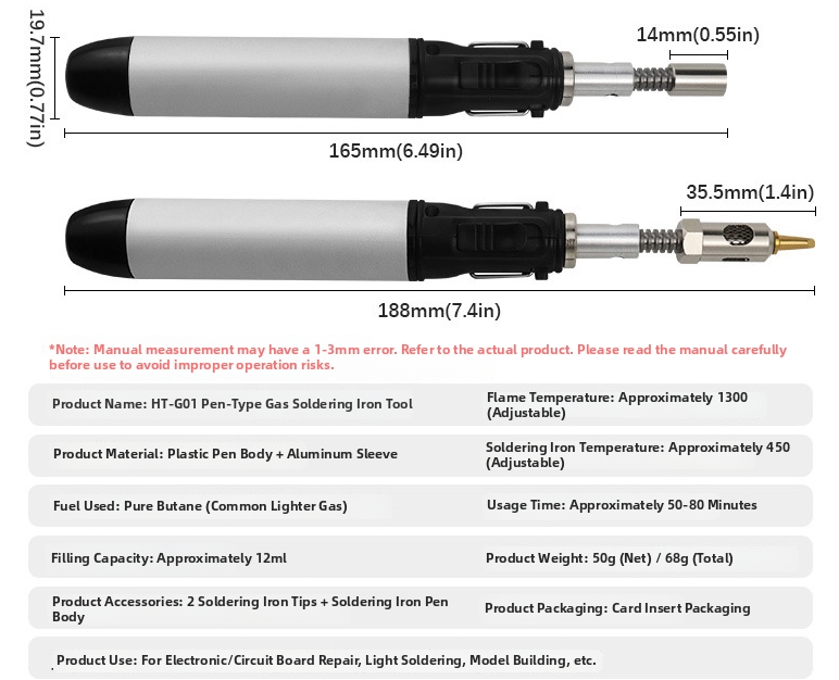 ปากกาหัวแร้งแก๊สบิวเทนแบบพกพา  - Tools For Electronic Workshop บทวิจารณ์และราคา