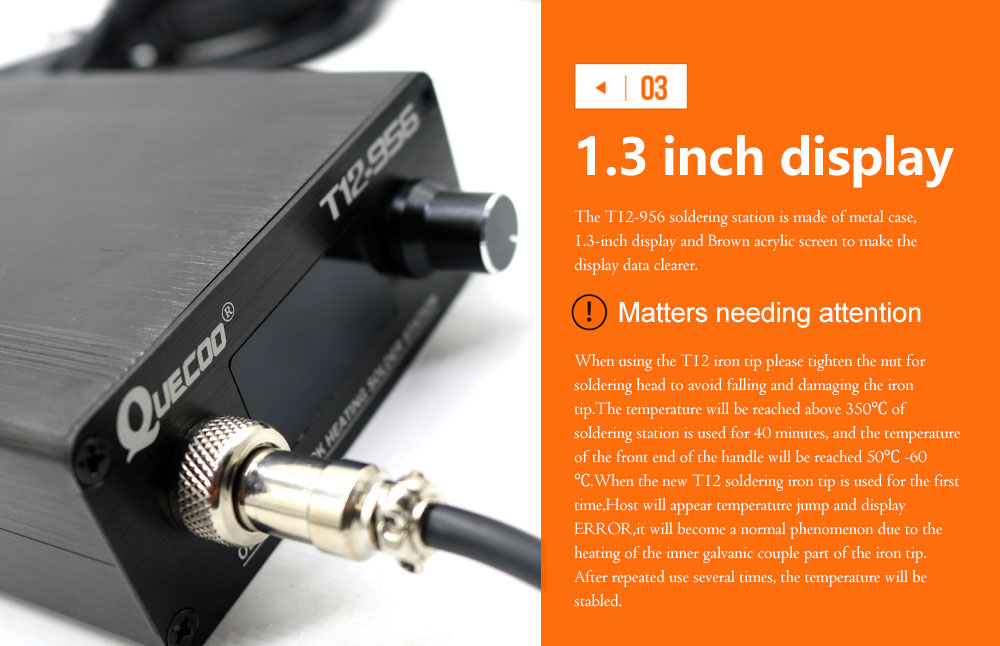 QUECOO T12-956 การประสาน สถานี - Tools For Electronic Workshop บทวิจารณ์และราคา